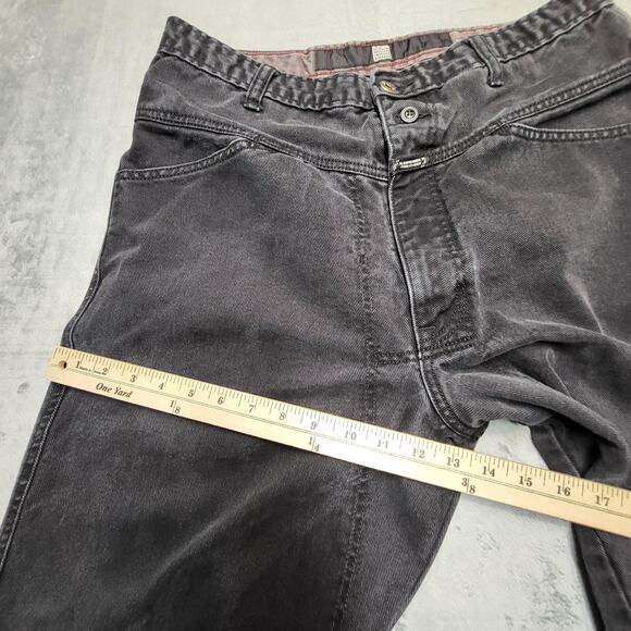 Marithe Francois Girbaud Jeans Mens 32x32 Black Gray Asymmetrical Fly Carpenter - Picture 10 of 13
